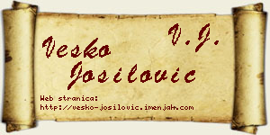 Vesko Jošilović vizit kartica